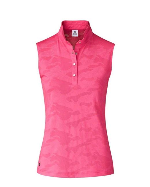 Daily Sports Pink Poloshirt Polo Jess Sleeveless Cerise UK M