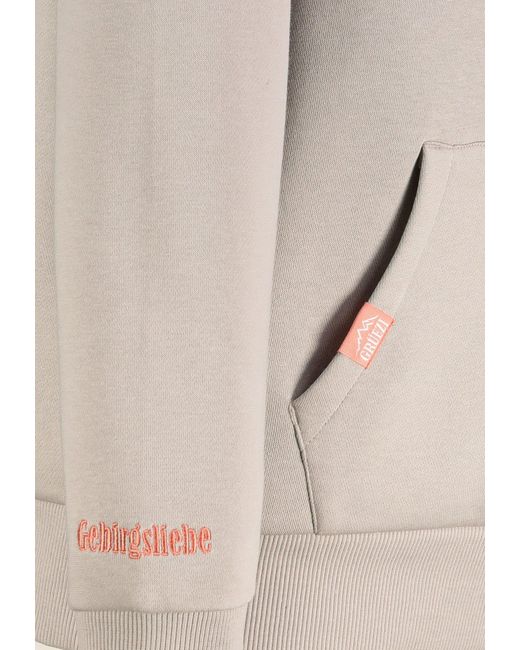 Sublevel White Hoodie Kapuzenpullover Gebirgsdrucken