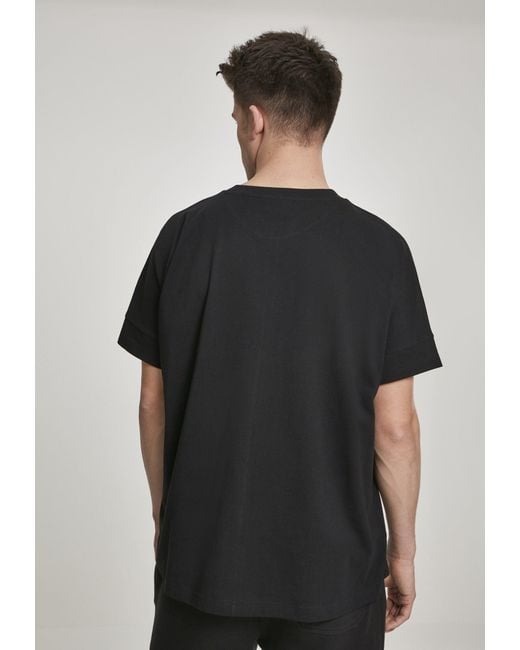 Urban Classics T-Shirt Oversize DE Lyst für in Tee (1-tlg) Cut Herren On Schwarz Sleeve 