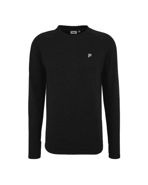Fila Sweatshirt Redding Running Crew Shirt mit reflektierendem -Logo in Black für Herren