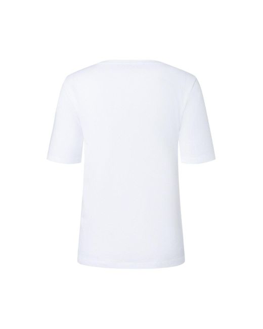 Maerz White T-Shirt Rundhals 1/2 Arm