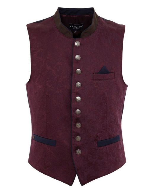 KRÜGER Trachtenweste 951066 in Purple für Herren