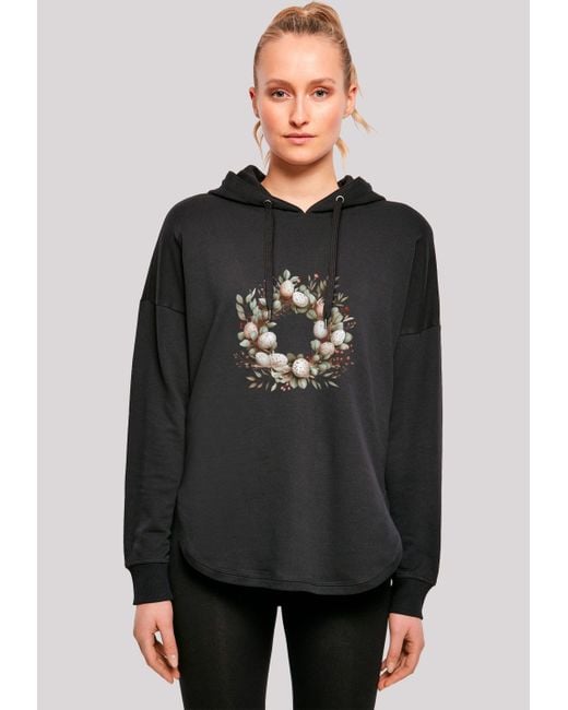 F4NT4STIC Black Kapuzenpullover Osterkranz Eierkranz Blumenring Premium Qualität
