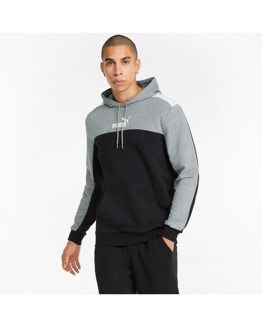 PUMA Kapuzenpullover ESS+ Block Hoodie 847428 in Gray für Herren