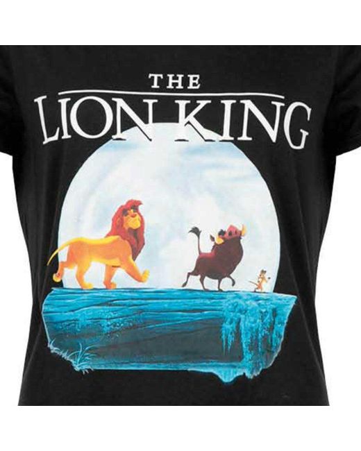 Disney Black Print- König der Löwen Classic kurzarm T- Shirt Gr. XS bis XL, 100% Baumwolle