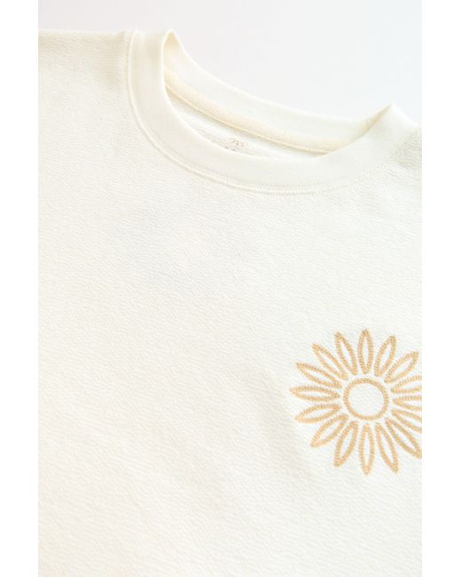 Next T-Shirt mit floralem Placement-Print (1-tlg) in White für Herren