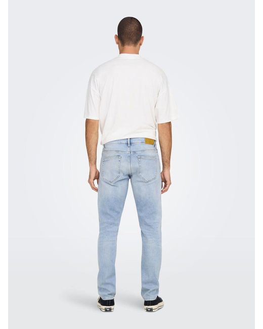 Only & Sons Slim-fit-Jeans ONSWEFT REG. LIGHT BLUE 4873 JEANS NOOS für  Herren | Lyst DE