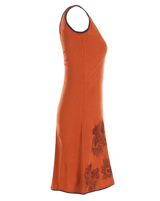 Vishes Orange Tunikakleid Longshirt- Sommer Mini- Tunika-Kleid Shirtkleid Boho, Goa, Hippie Style