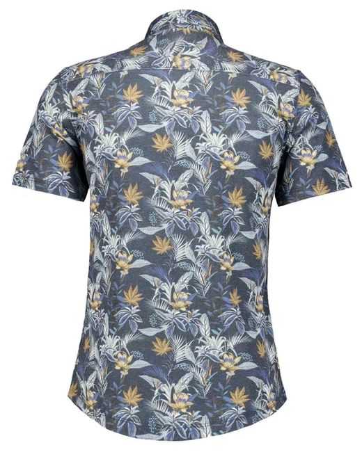 RAGMAN Poloshirt Shirt Button through print in Blue für Herren