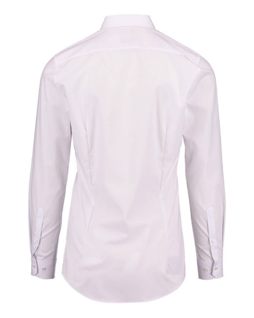 Olymp Langarmhemd Hemd NO.SIX Super Slim Fit Langarm (1-tlg) in White für Herren
