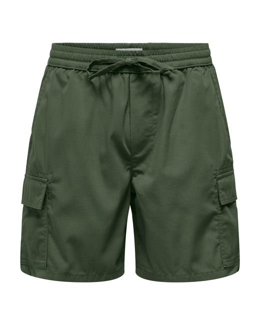 Only & Sons Cargoshorts ONSKAL CARGO 0287 SHORTS CS in Green für Herren