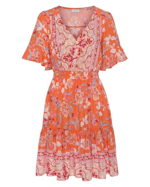 Lascana Red Sommerkleid mit Alloverdruck