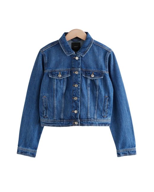 Next Blue Trucker-Jeansjacke für eine größere Oberweite (1-St)