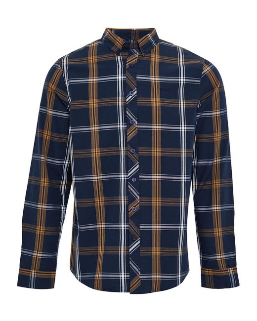 Threadbare Langarmhemd THBLuca (1-tlg) im tollen Karo-Design in Blue für Herren