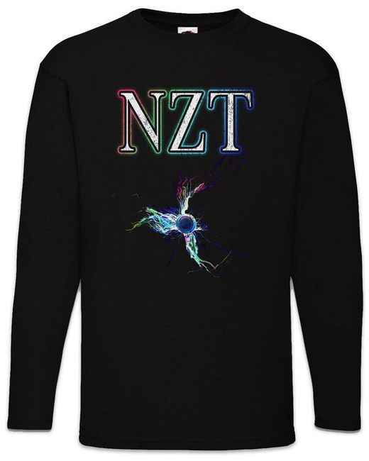 Urban Backwoods Langarmshirt NZT Langarm T-Shirt The NZT-48 48 Dark Limitless Fields Ohne Limit TV in Black für Herren