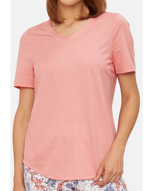 RÖSCH Pink Pyjamaoberteil Basic (1-tlg) Schlafanzug