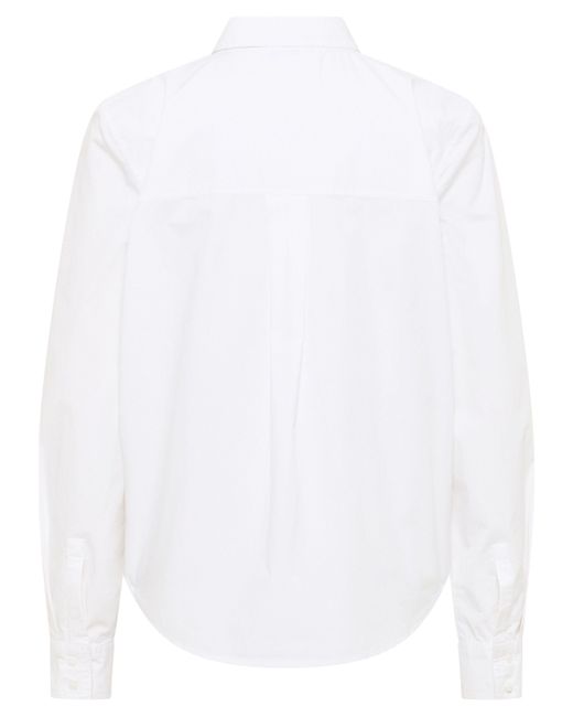 Mustang White Langarmbluse Style Bignell