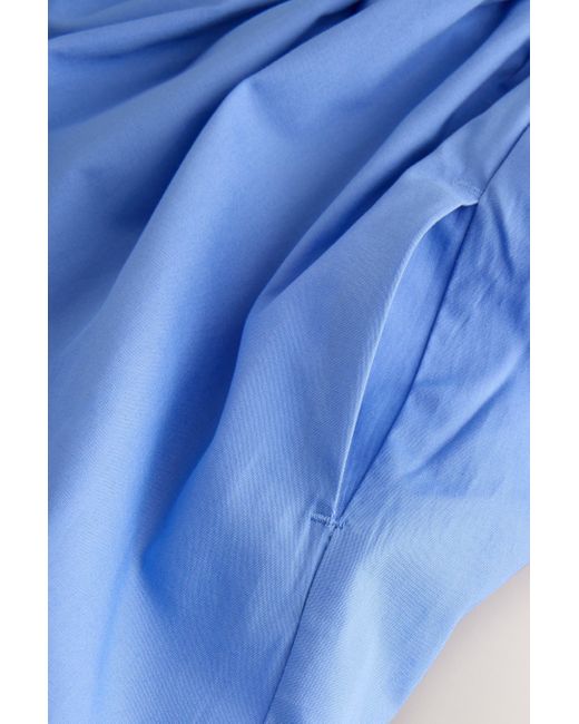Next Blue Gesmoktes Midikleid mit Karree-Ausschnitt (1-tlg)