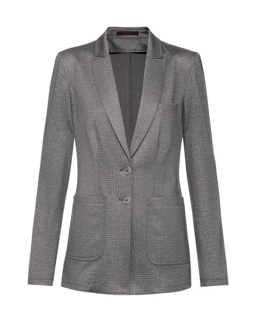 Greiff Gray CASUAL Jersey-Longblazer Regular Hellgrau Glencheck