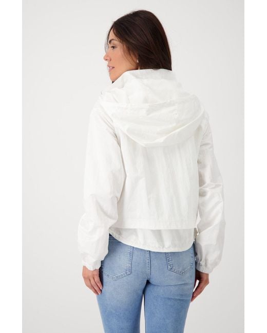 Monari White Cargojacke Jacke Nylon Cargo Mit Rundhalsausschnitt