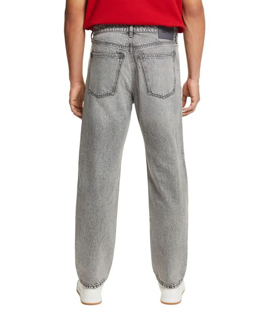 Esprit Straight- Lockere Retro-Jeans mit mittlerer Bundhöhe in Gray für Herren
