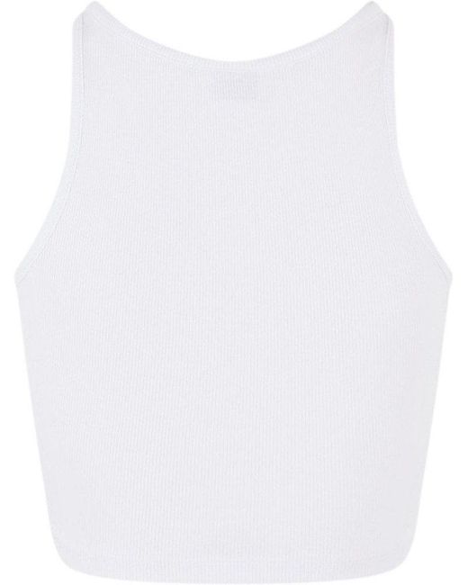Urban Classics White T-Shirt Ladies Organic Cropped Rib Top 2-Pack
