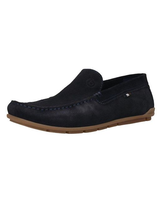 Bugatti Slipper Leder Slipper in Black für Herren