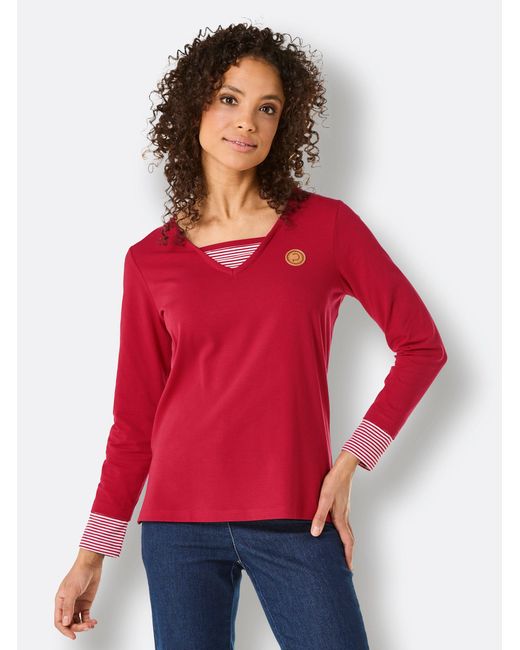 Creation L Red T-Shirt Langarmshirt