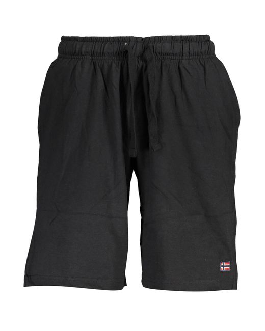 Norway 1963 5-Pocket-Hose Bermuda-Shorts in Schwarz mit Komfortbund und Taschen in Black für Herren