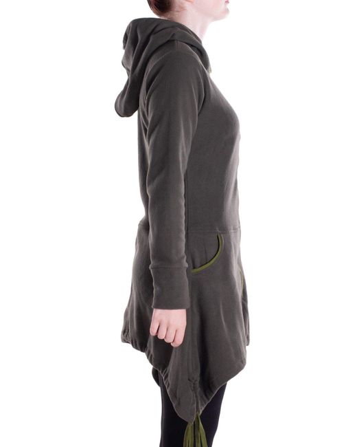 Vishes Gray Kapuzenfleecejacke Fleece Kapuzenjacke)