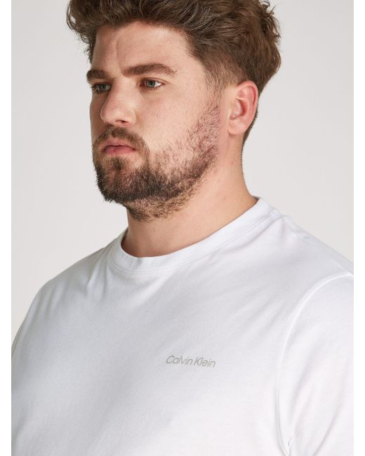 Calvin Klein BT_ENLARGED BACK LOGO T-SHIRT in groß Größen mit Markenlabel in White für Herren