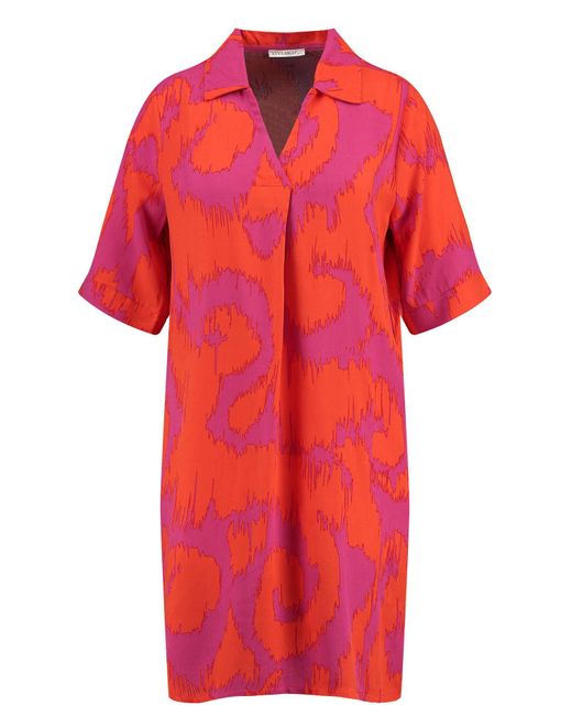 Key Largo Red Blusenkleid Kleid WD DORA V-NECK Relaxed Fit (1-tlg)