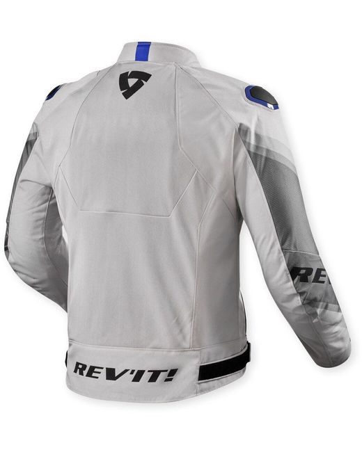 Revit Motorradjacke Quantum 3 Air Motorrad Textiljacke belüftet protektoren reflektierende reißverschluss in Gray für Herren