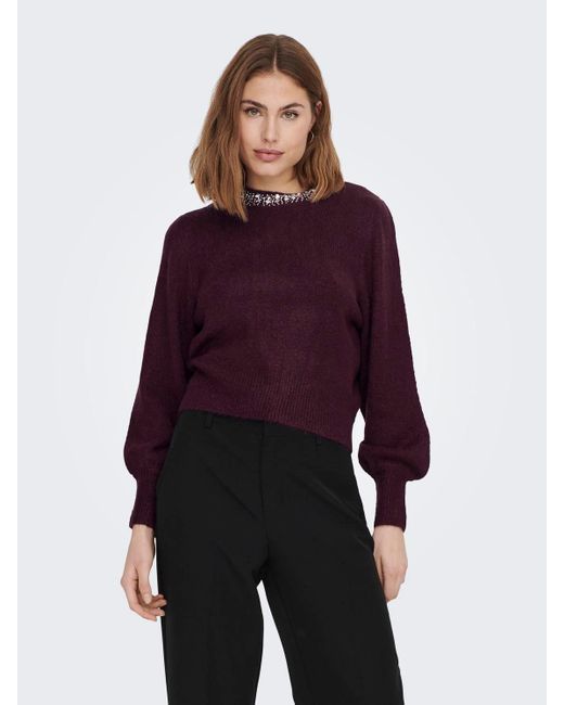 ONLY Purple Strickpullover ONLELSA L/S PULLOVER KNT NOOS
