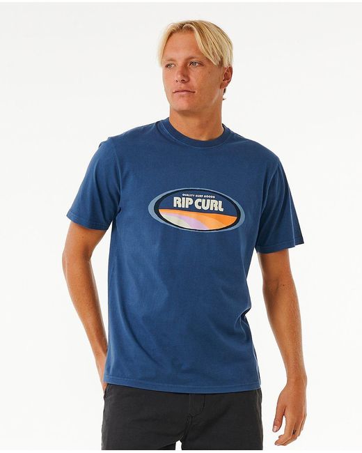 Rip Curl Print- Surf Revival Mumma Kurzärmliges T-Shirt in Blue für Herren