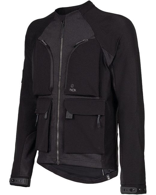 Knox Motorradjacke Tor Protektorenjacke Wasserdicht Atmungsaktiv protektoren reflektierende robust Visier wa in Black für Herren