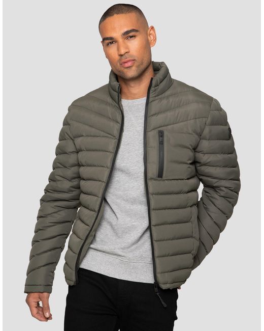 Threadbare Steppjacke THB Jacket Craven (1-St) mit hohem Kragen in Gray für Herren