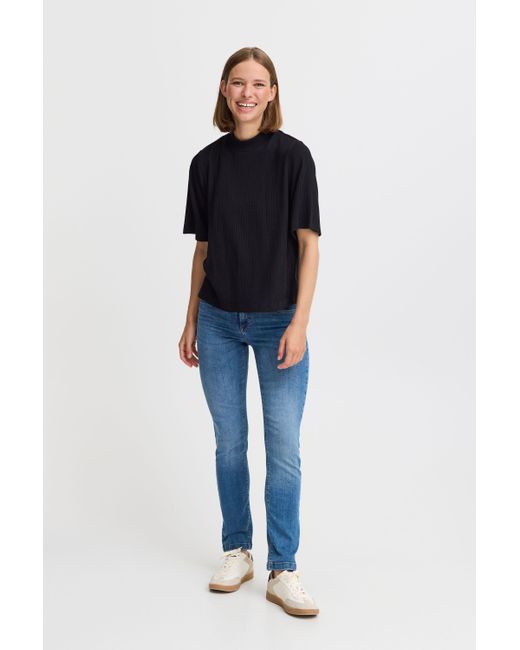 B.Young Black BYPESINA SS TSHIRT - modisches T-Shirt mit Fledermausärmeln