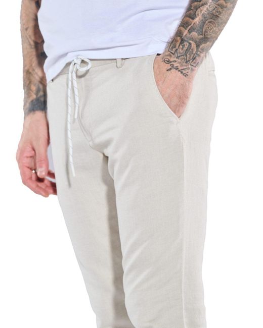emilio adani Chinohose Chino aus Leinen in Gray für Herren