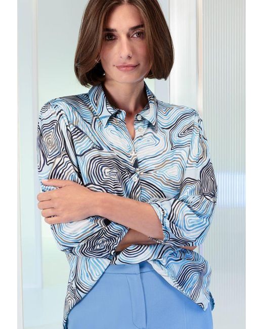 Bianca Blue Druckbluse