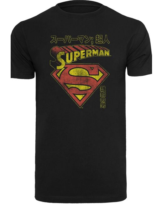 F4NT4STIC T-Shirt DC Comics Superman Shield ,Premium Merch,Regular-Fit,Basic,Bedruckt in Black für Herren