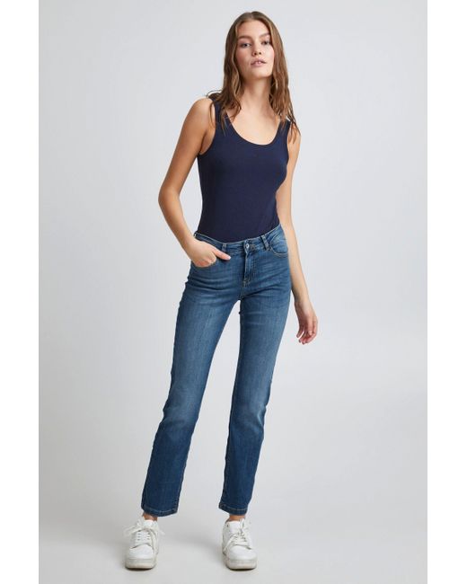 B.Young Blue Slim-fit-Jeans Lola (1-tlg) Patches