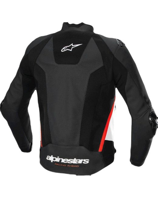 Alpinestars Motorradjacke Missile V3 Airflow perforierte Motorrad Lederjacke Perforiert in Black für Herren