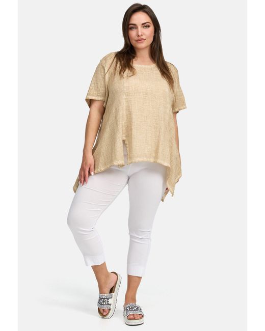 Kekoo Natural Tunikashirt A-Linie Shirt aus reiner Baumwolle 'Mirage'