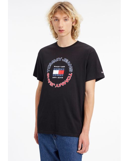 Tommy Hilfiger T-Shirt TJM RLXD ATHLETIC TEE mit Logodruck in Schwarz für  Herren | Lyst DE
