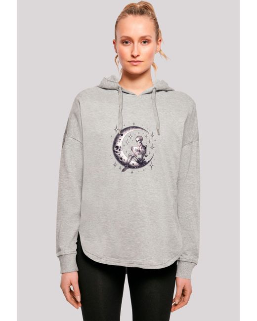 F4NT4STIC White Kapuzenpullover Gothic Valentinstag Skelett Mond Premium Qualität