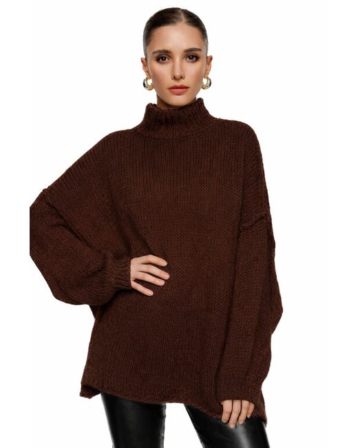 Worldclassca Brown Longpullover Oversize Strickpulllover)