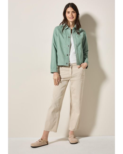 Street One Green Kurzjacke mit Elastiksaum