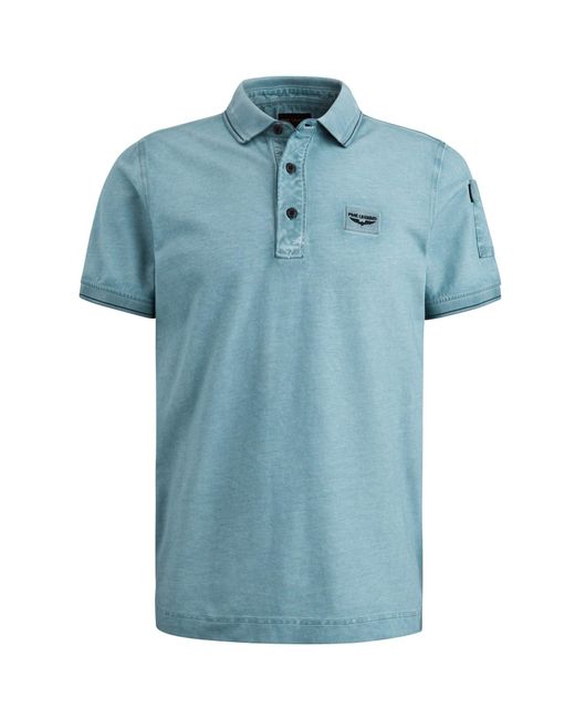 PME LEGEND Poloshirt Short sleeve polo Cold dye pique in Blue für Herren