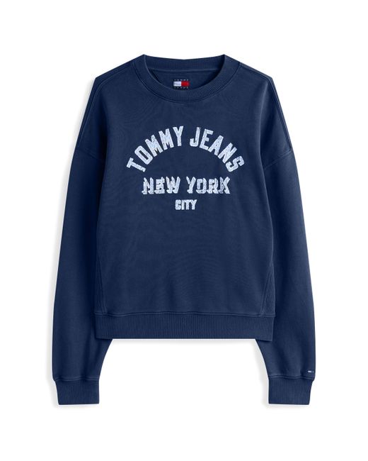 Tommy Hilfiger Blue Sweatshirt TJW BXY VARSITY OVERDYE CREW EXT